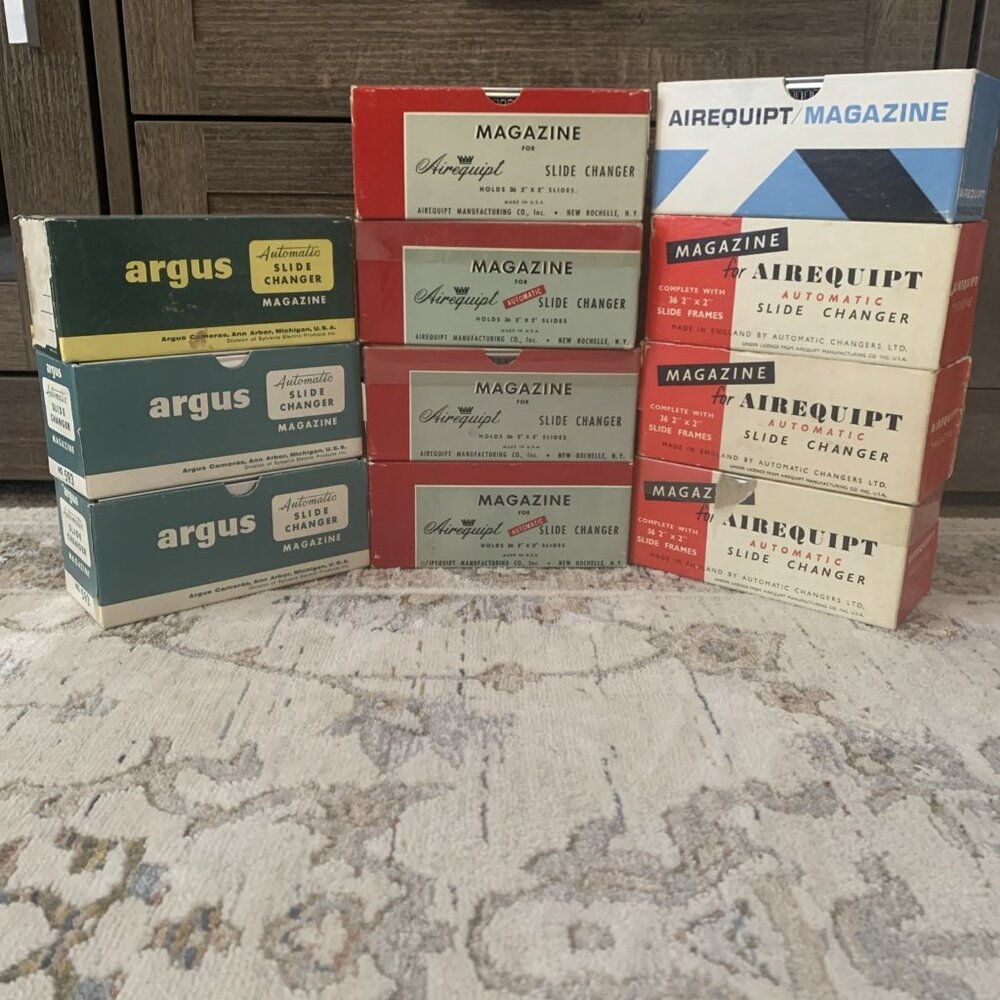 11 Vintage Argus And AIREQUIPT Magazines For Automatic Slide Changer 36 No 593